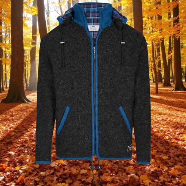 THC Strickjacke 808 Baumwollfutter schwarz blau 4