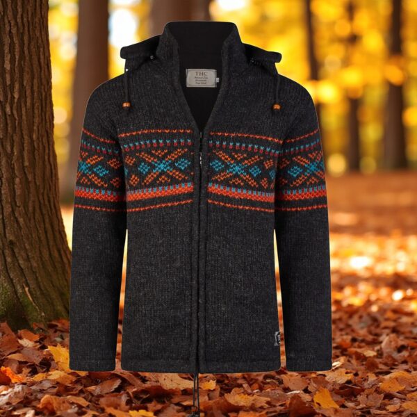 THC Strickjacke 819 schwarz bunt 4