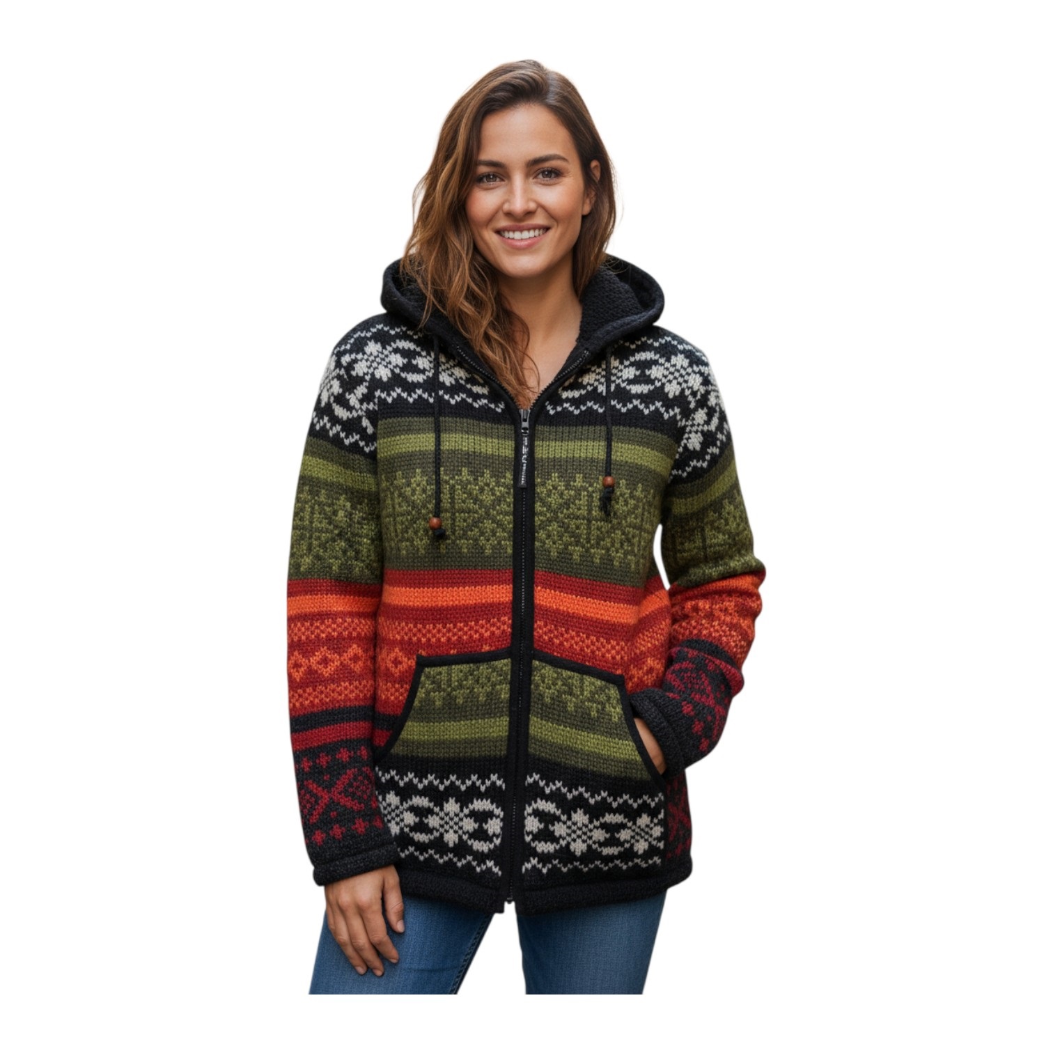 THC Strickjacke 827 bunte Muster 6
