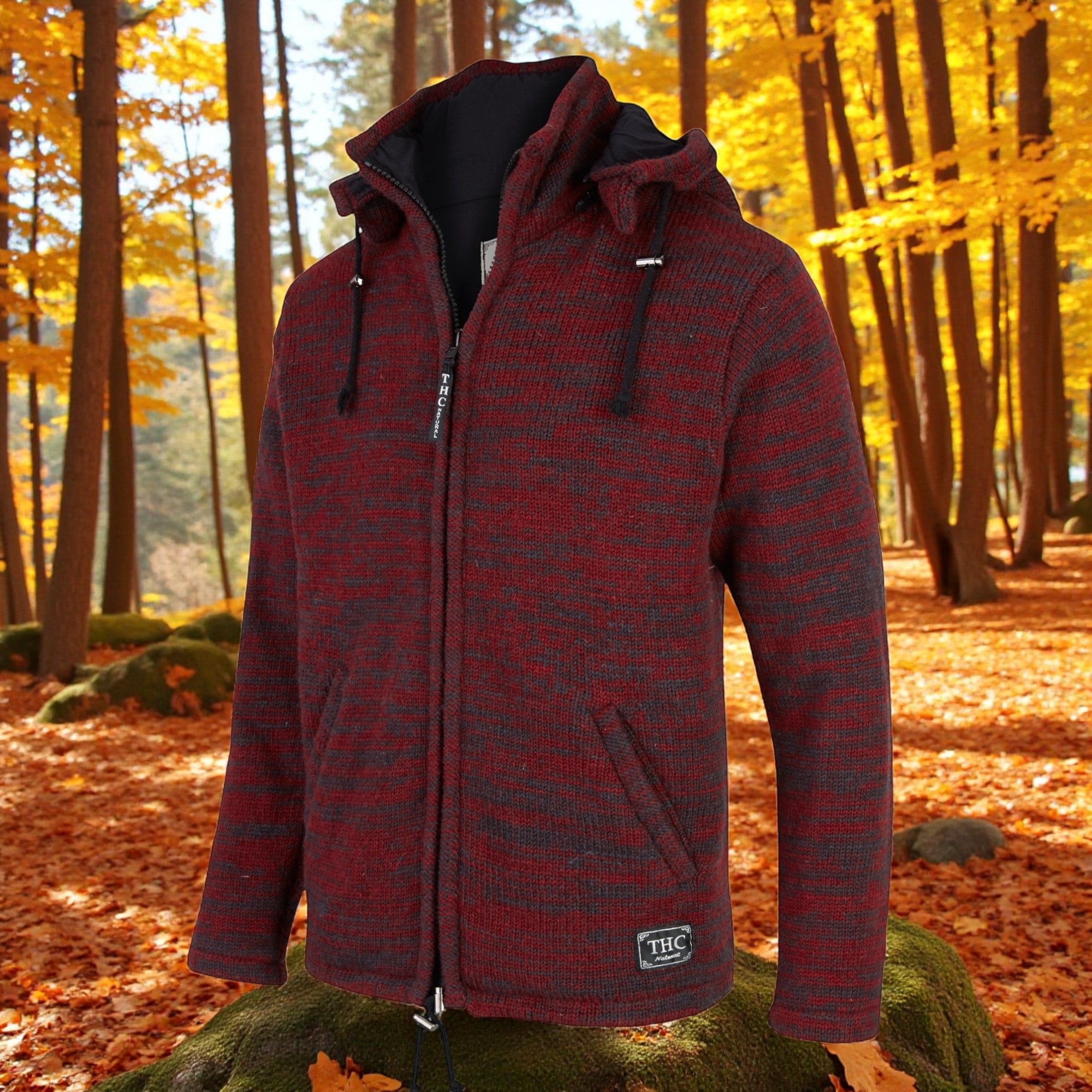 THC Schafwollstrickjacke Baumwollfutter 855 rot 5