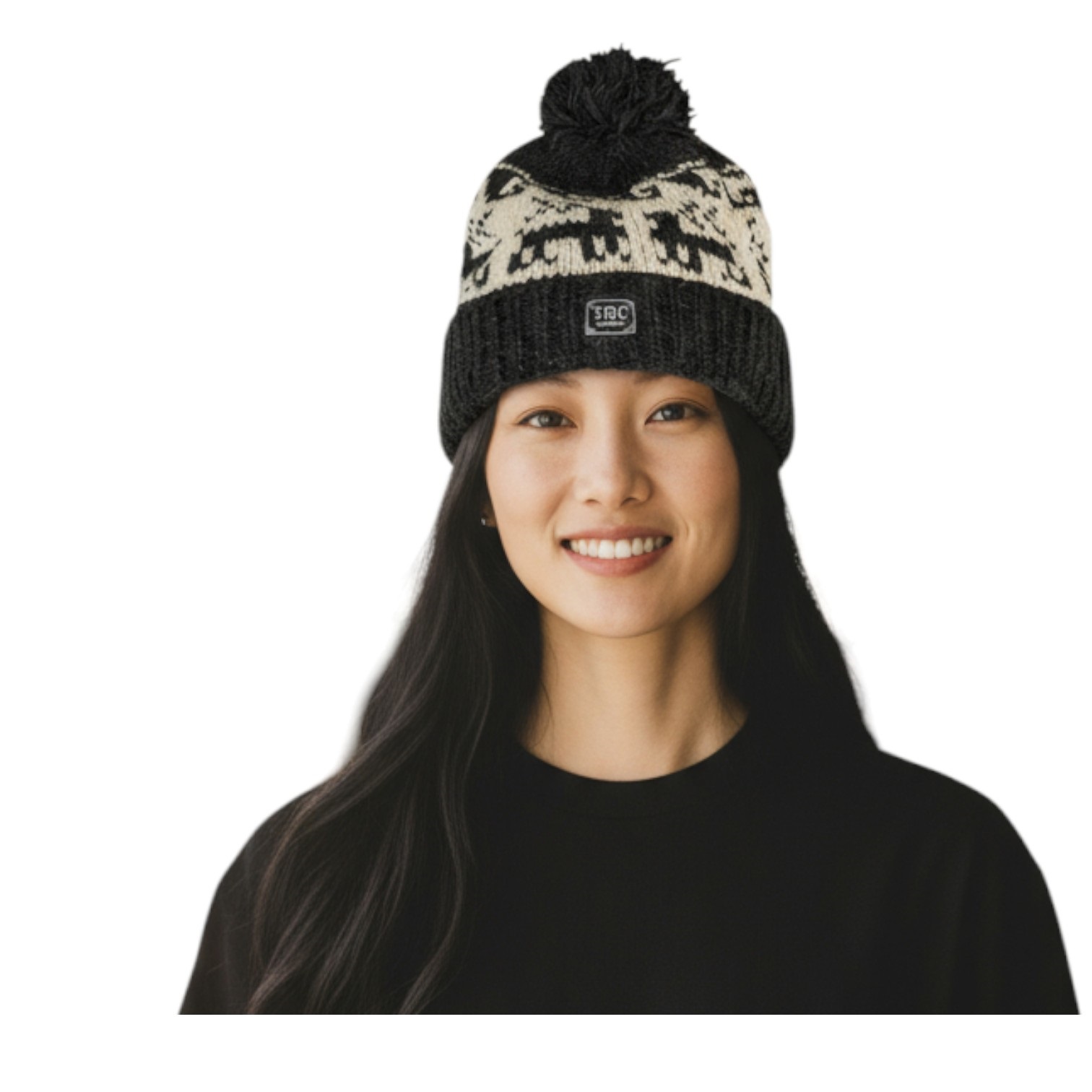 THC Schafwoll Pudelmütze 606 Rentier schwarz 5