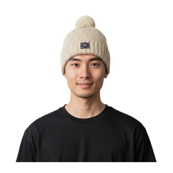 THC Schafwoll Pudelmütze 713 weiß 4