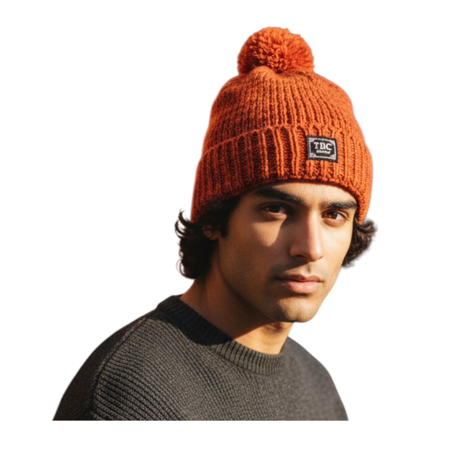 THC Schafwoll Pudelmütze 719 orange 4 THC Schafwoll Pudelmütze 719 orange 4