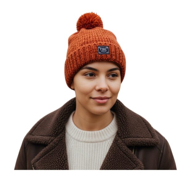 THC Schafwoll Pudelmütze 719 orange 5 THC Schafwoll Pudelmütze 719 orange 5