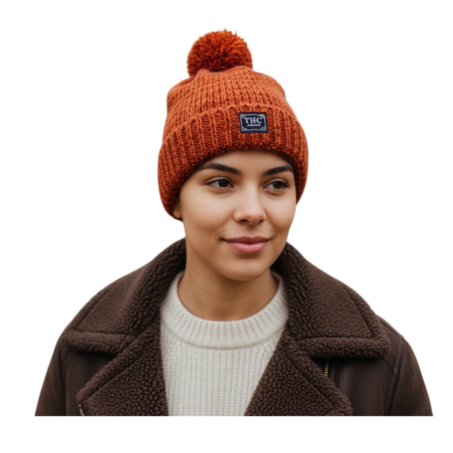 THC Schafwoll Pudelmütze 719 orange 5 THC Schafwoll Pudelmütze 719 orange 5