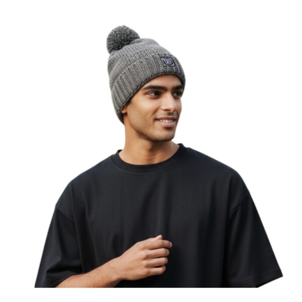 THC Schafwoll Pudelmütze 725 grau 4