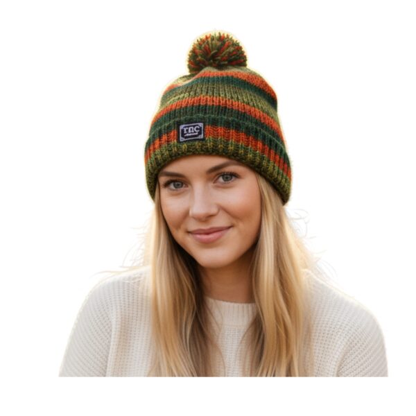 THC Schafwoll Pudelmütze 804 grün 5 THC Schafwoll Pudelmütze 804 grün 5