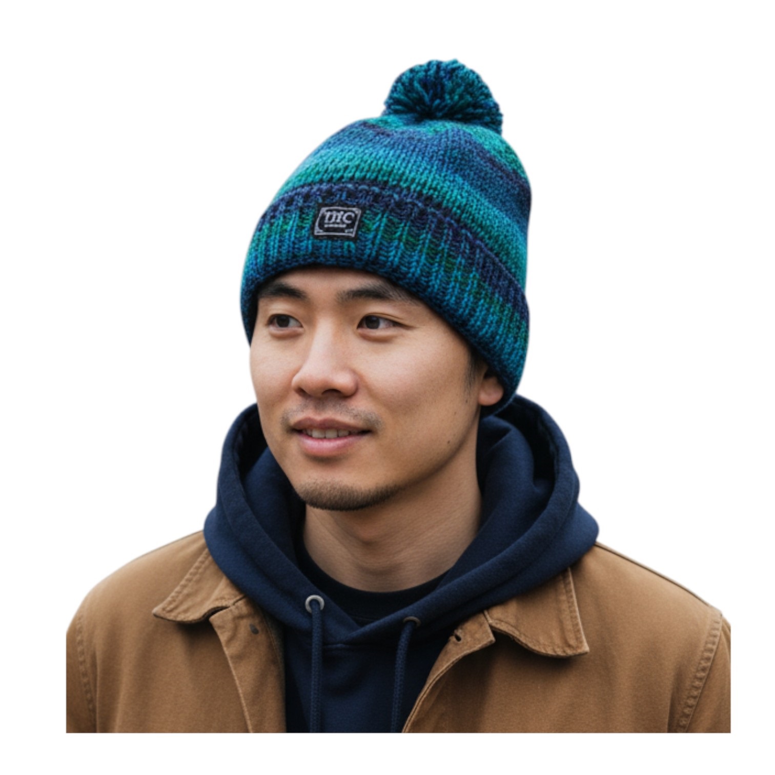 THC Schafwoll Pudelmütze 806 blau 4 THC Schafwoll Pudelmütze 806 blau 4