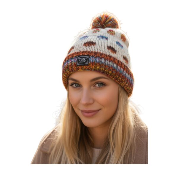 THC Schafwoll Pudelmütze 840 gepunktet 5