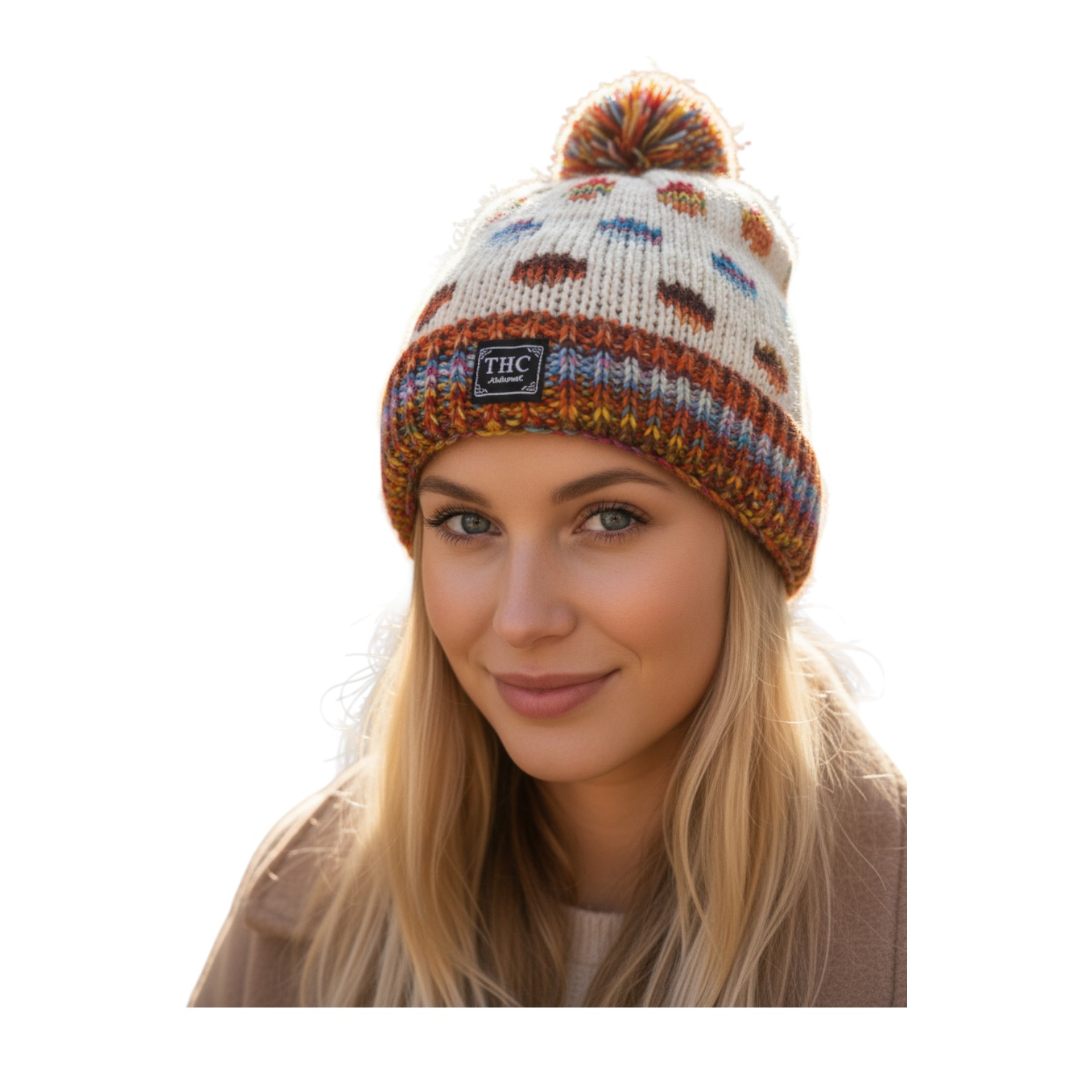 THC Schafwoll Pudelmütze 840 gepunktet 5