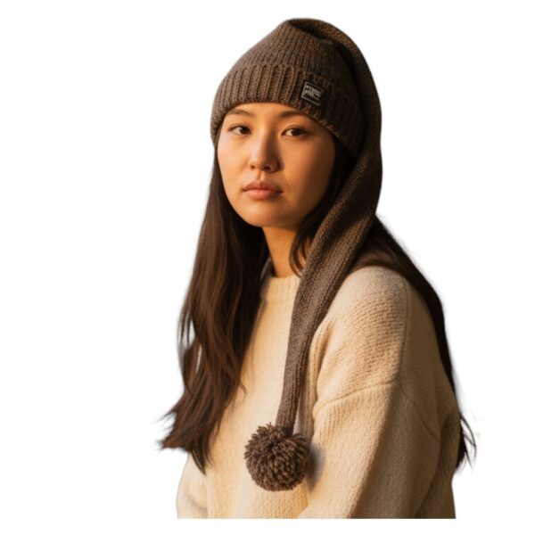 THC Schafwoll Zipfelmütze 506 braun 5