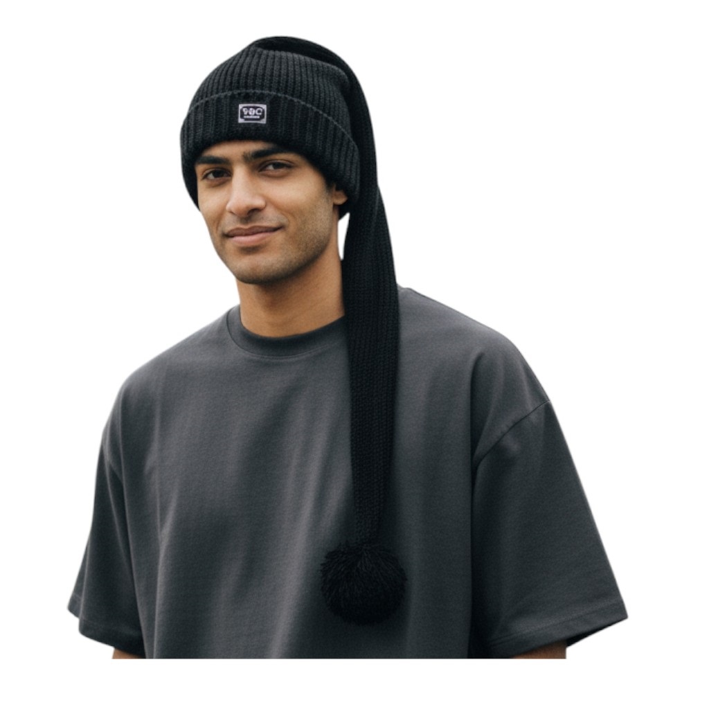 THC Schafwoll Zipfelmütze 721 schwarz 4