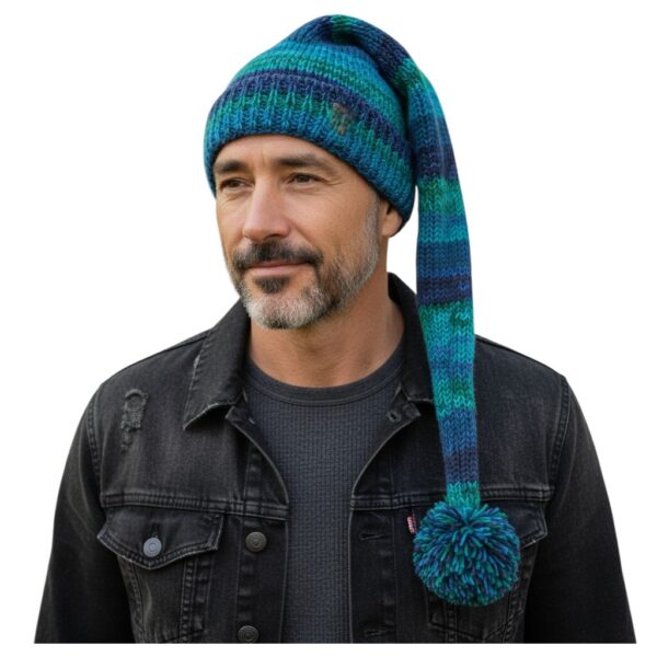 THC Schafwoll Zipfelmütze 806 blau 4 THC Schafwoll Zipfelmütze 806 blau 4