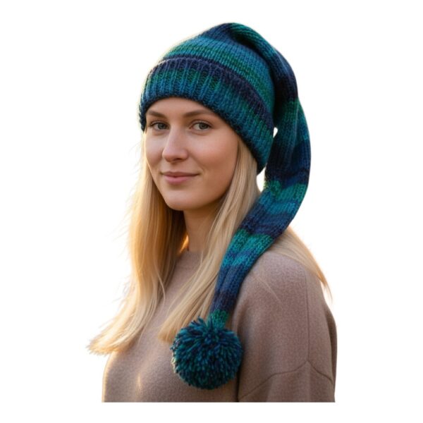 THC Schafwoll Zipfelmütze 806 blau 5 THC Schafwoll Zipfelmütze 806 blau 5