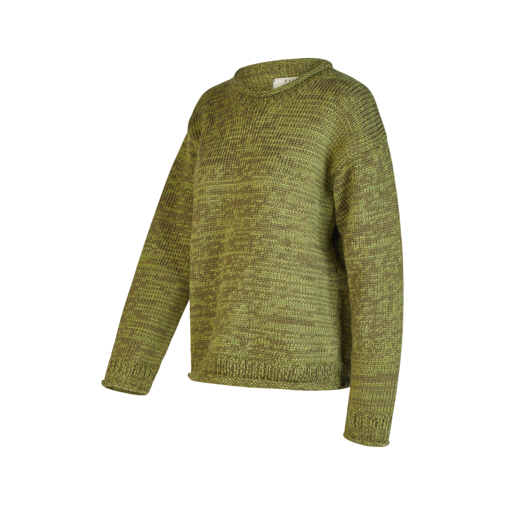 THC Schafwoll Strickpullover Grün 720 2