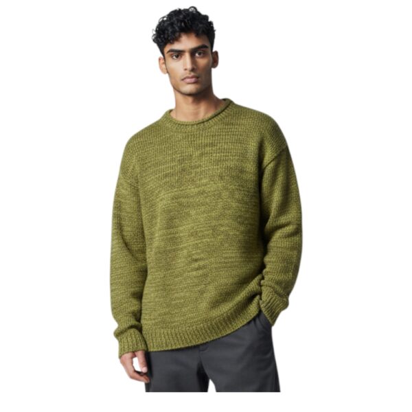 THC Schafwoll Strickpullover Grün 720 4