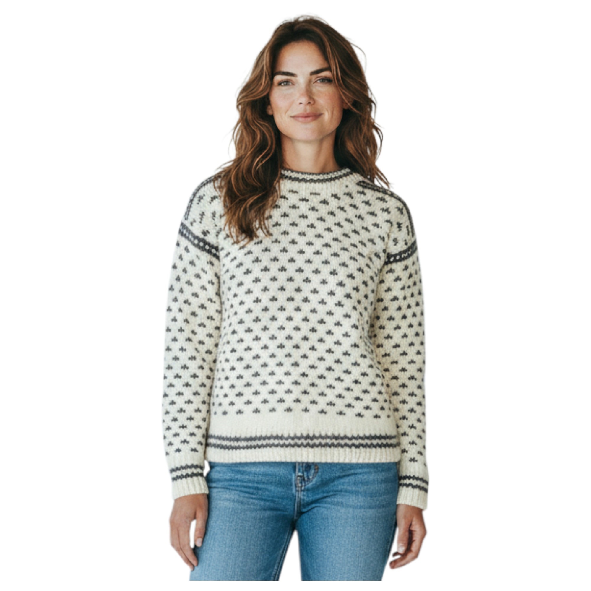 THC Schafwoll Strickpullover weiß 130 5