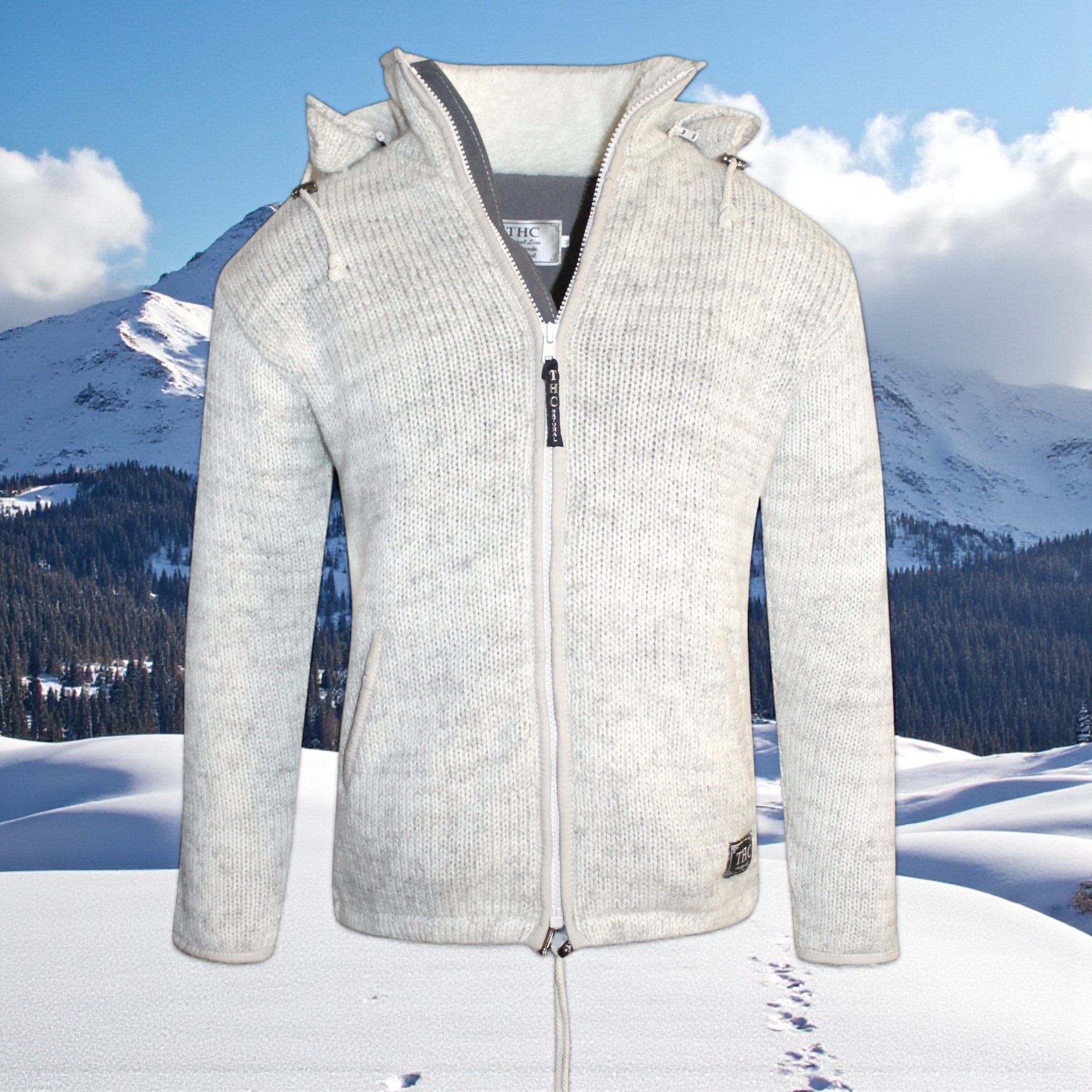 THC Strickjacke 623 weiß 2