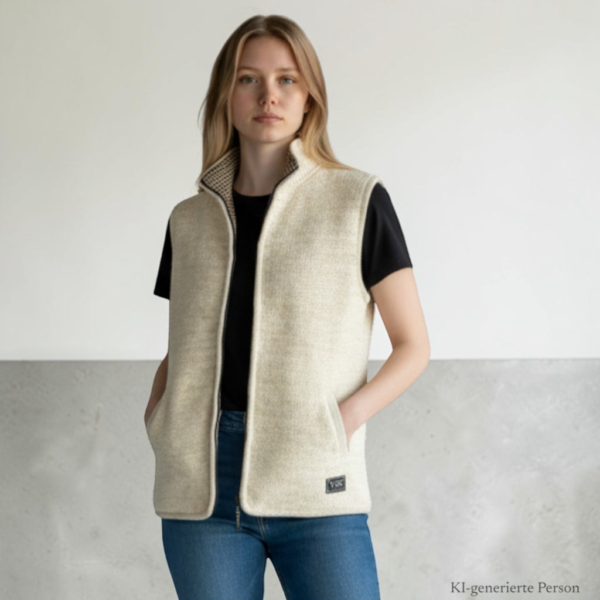 THC Schafwoll Strickweste 313 KI-Generiert Model 1