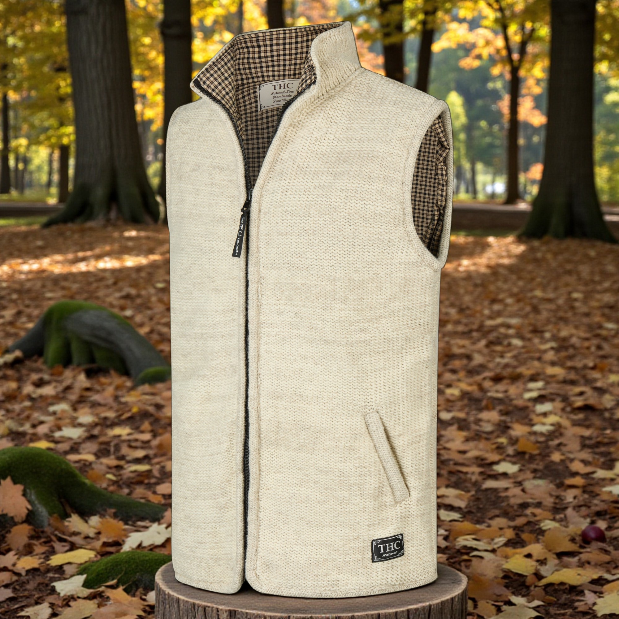 THC Schafwoll Strickweste 313 weiß 7