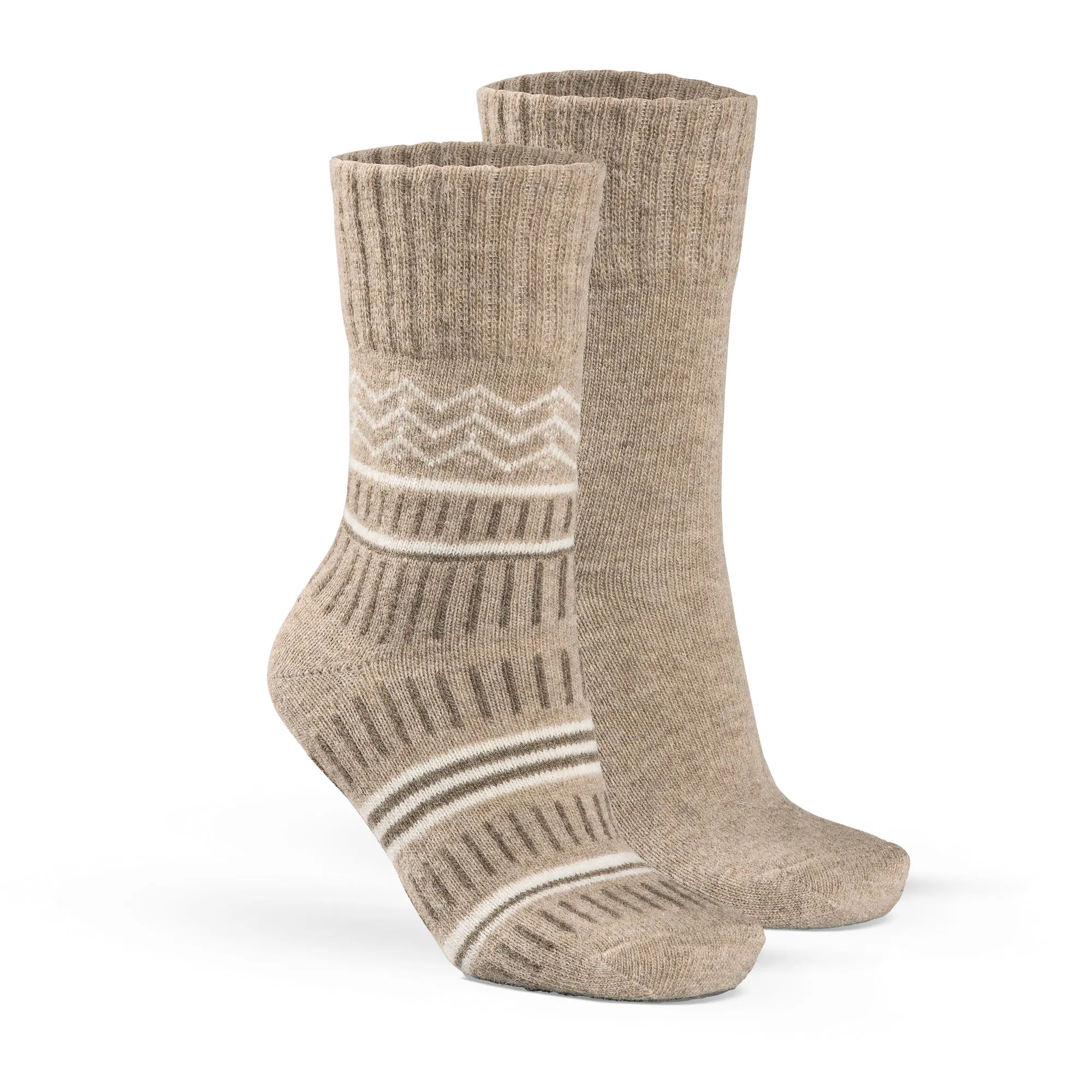 Alpaka Hygge Socken, 2er Pack beige