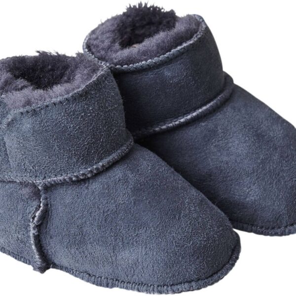 Fellhof Babylammfellschuhe Kuschl blaugrau