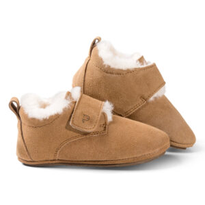 Fellhof Kinderhausschuh Mogli hellbraun
