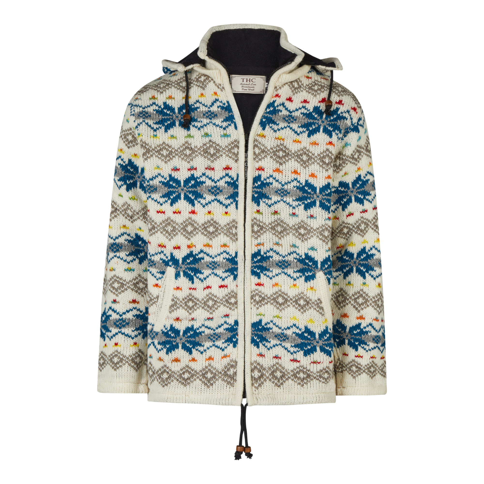 THC Schafwollstrickjacke Baumwollfutter 860