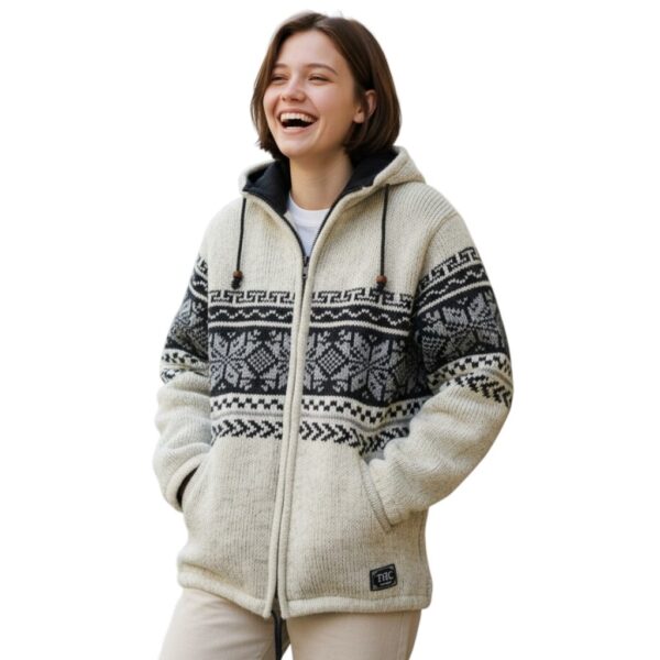 THC Schafwollstrickjacke Baumwollfutter 854 4