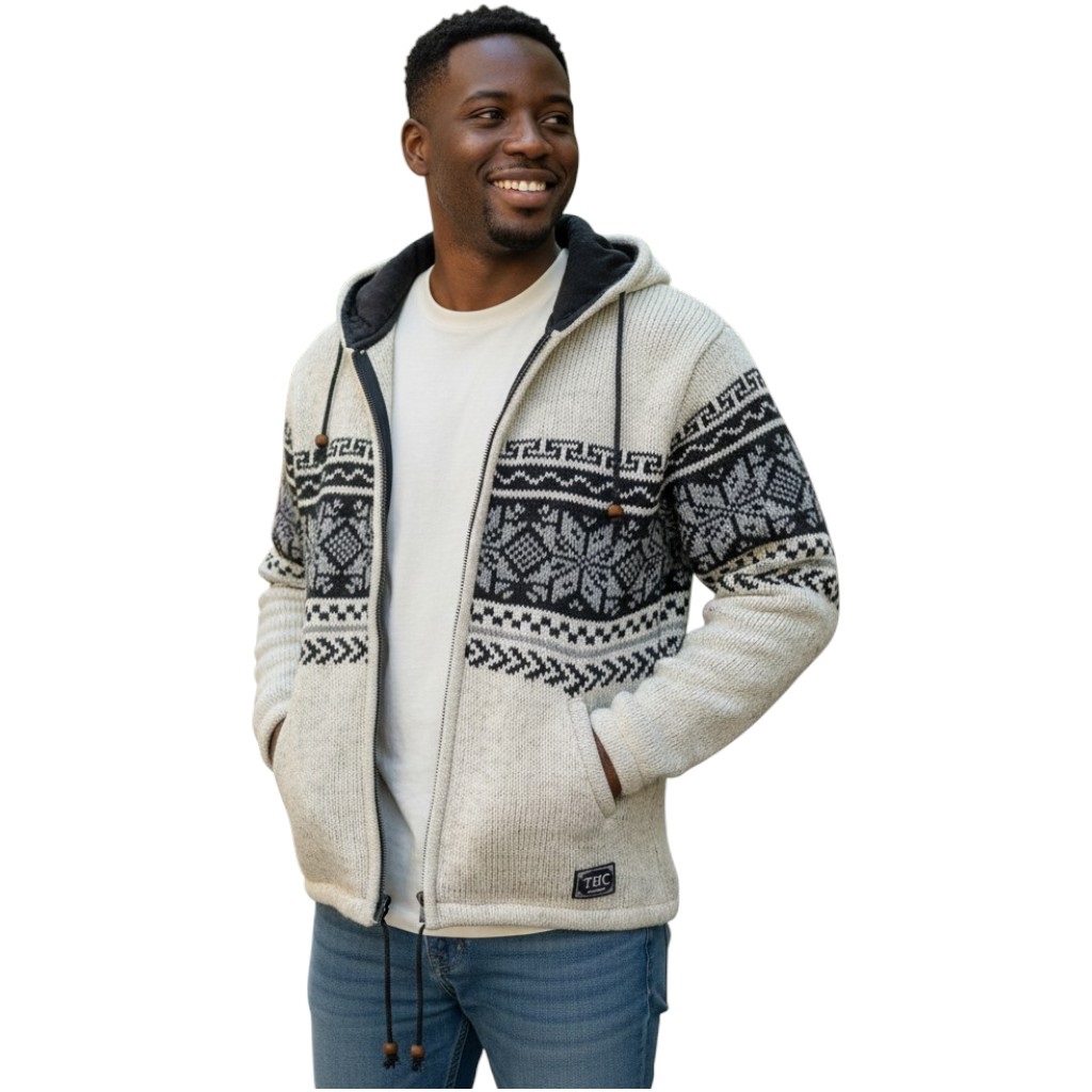 THC Schafwollstrickjacke Baumwollfutter 854 5