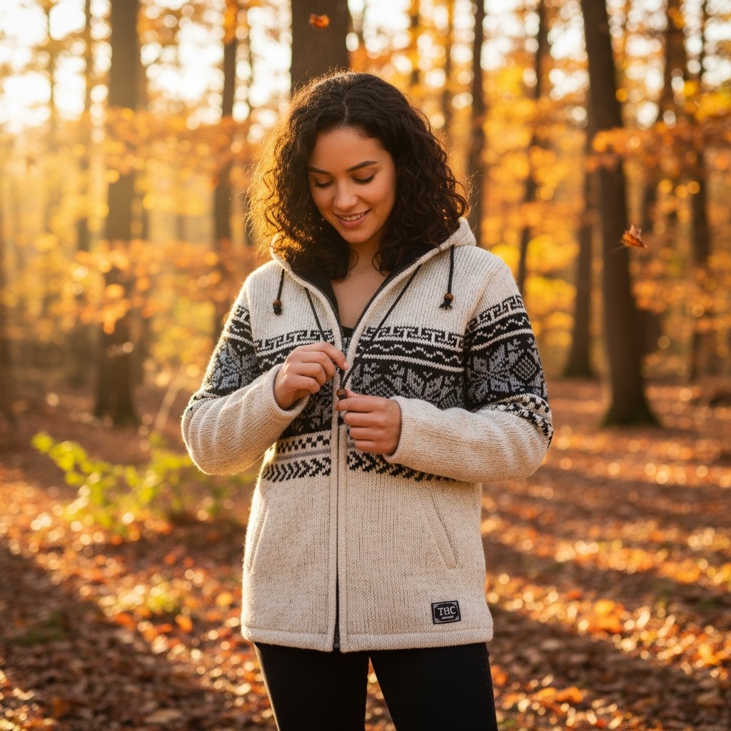 THC Schafwollstrickjacke Baumwollfutter 854 6