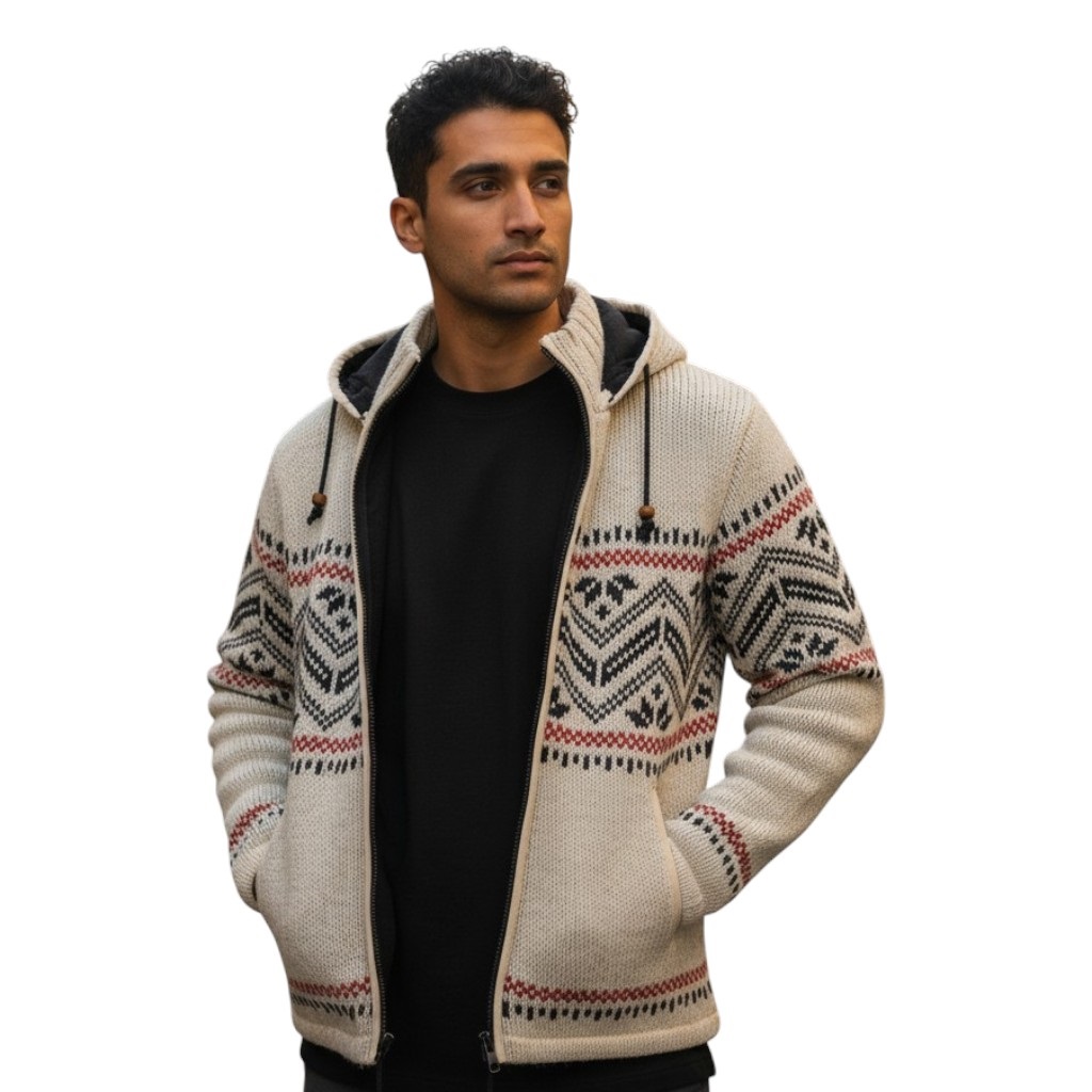 THC Schafwollstrickjacke Baumwollfutter 858 4