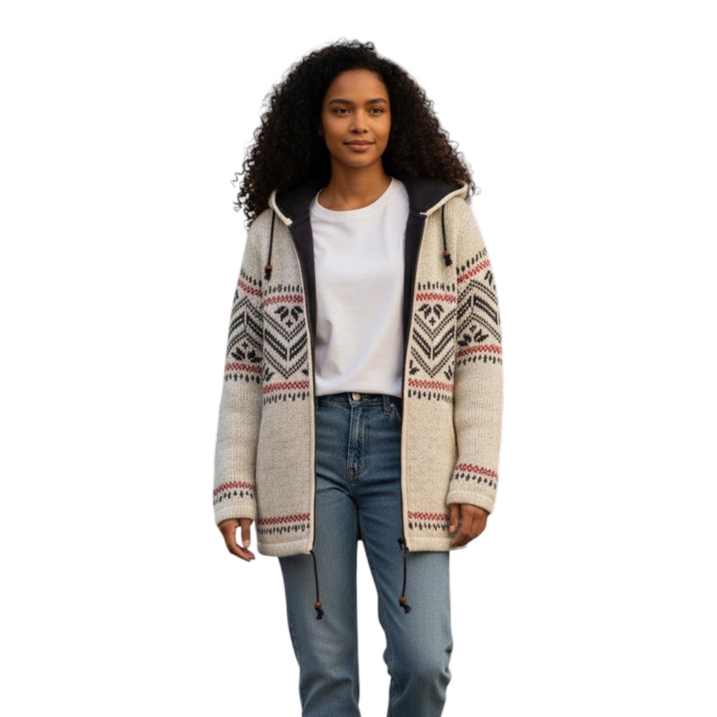 THC Schafwollstrickjacke Baumwollfutter 858 5