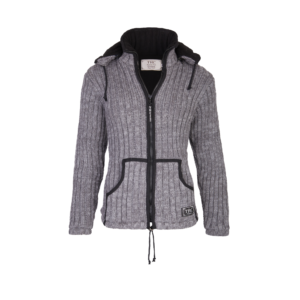 THC Schafwoll Strickjacke grau 725