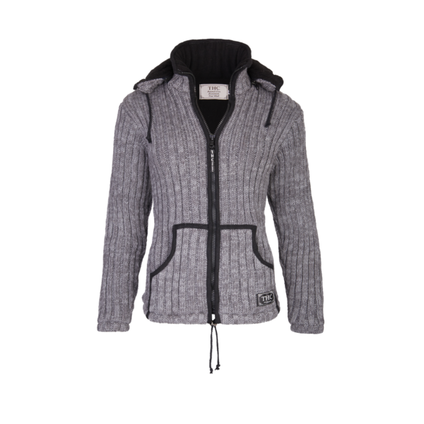 THC Schafwoll Strickjacke grau 725 THC Schafwoll Strickjacke grau 725
