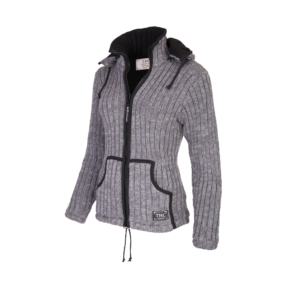 THC Schafwoll Strickjacke grau 725 2