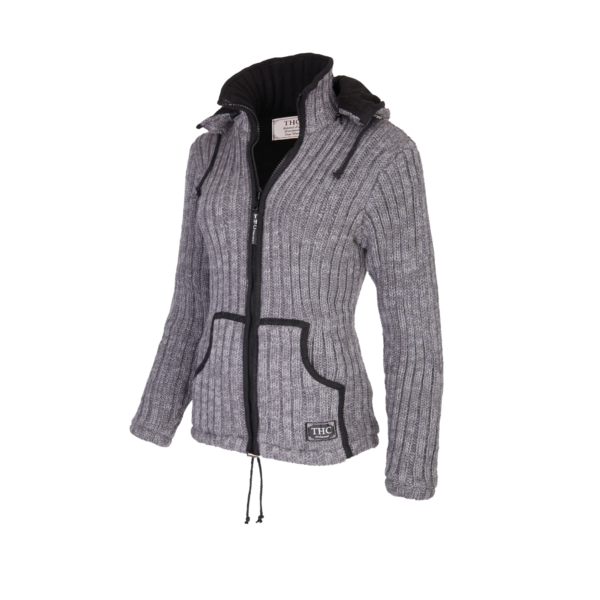 THC Schafwoll Strickjacke grau 725 2 THC Schafwoll Strickjacke grau 725 2
