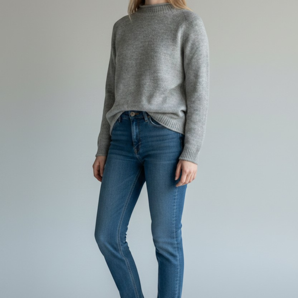 THC Feinstrick Wollpullover 002 KI-Generiert Modell 2