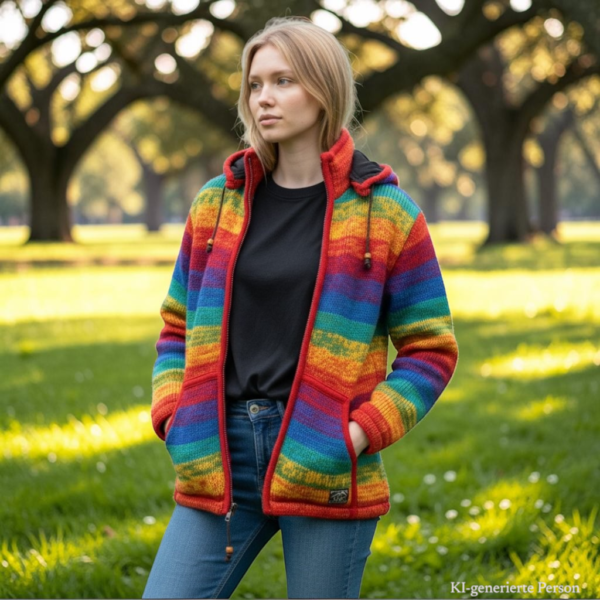 THC Schafwoll Strickjacke 620 KI-Generiert Model 4