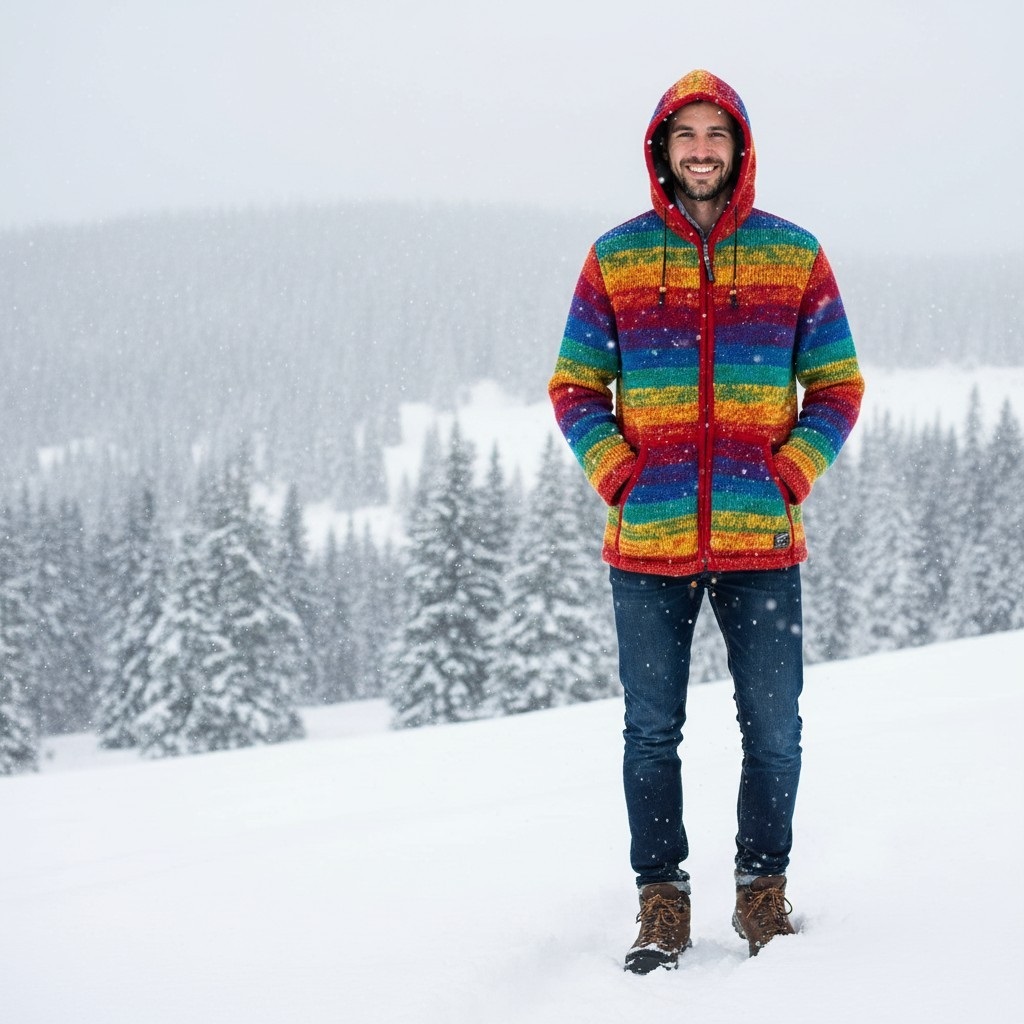 THC-Schafwollstrickjacke-620-Regenbogen-6|THCStrickjacke620 THC Schafwollstrickjacke 620 Rainbow 6