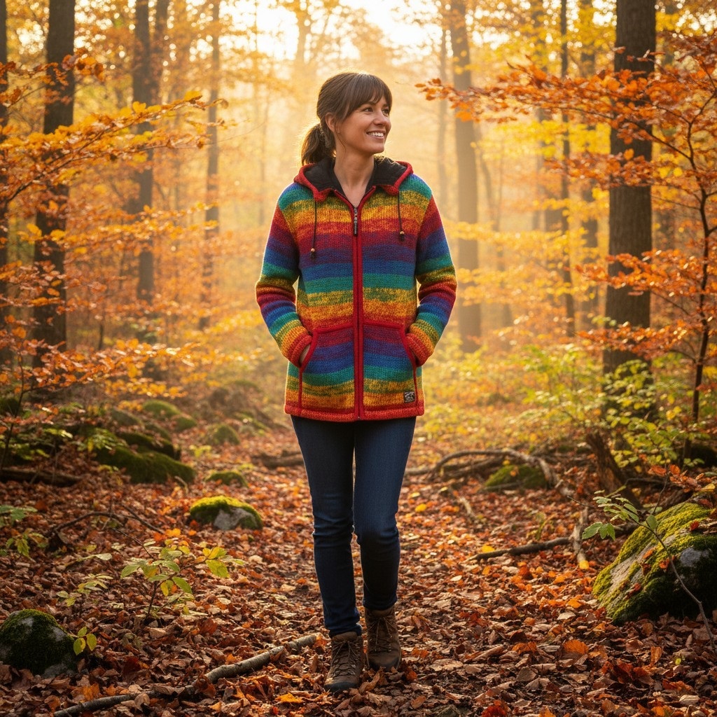 THC-Schafwollstrickjacke-620-Regenbogen-7|THCStrickjacke620 THC Schafwollstrickjacke 620 Rainbow 7