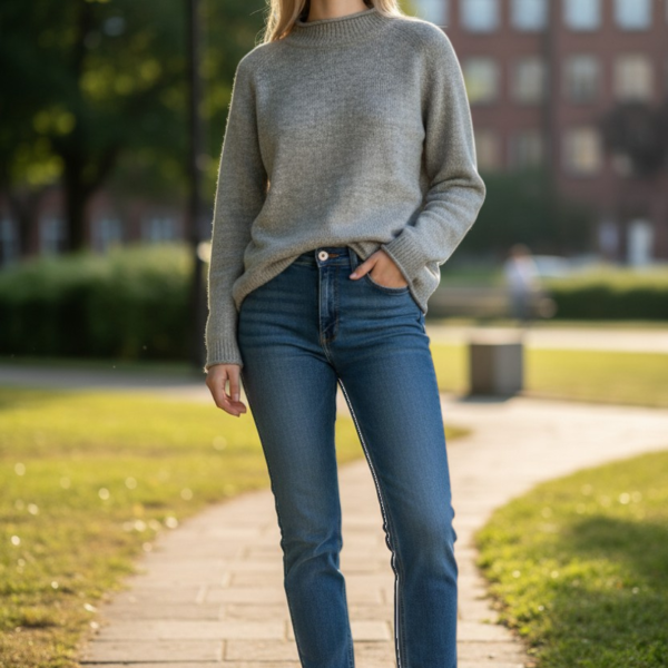 THC Feinstrick Wollpullover 002 KI-Generiert Modell 1