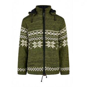 THC Schafwollstrickjacke Norweger grün 607