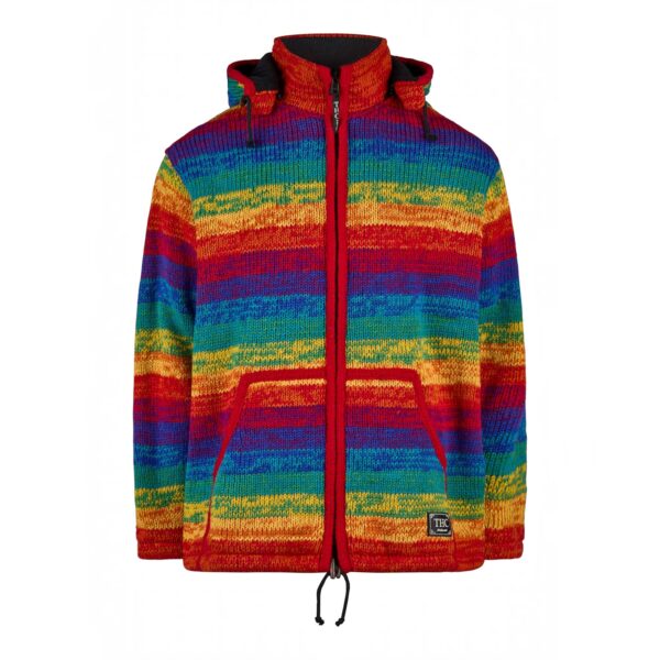 THC Schafwollstrickjacke 620 Rainbow - Thumbnail Image 1