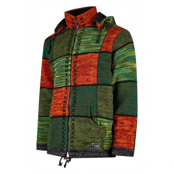 THC Strickjacke 804 Grüne Quadrate - Thumbnail Image 2
