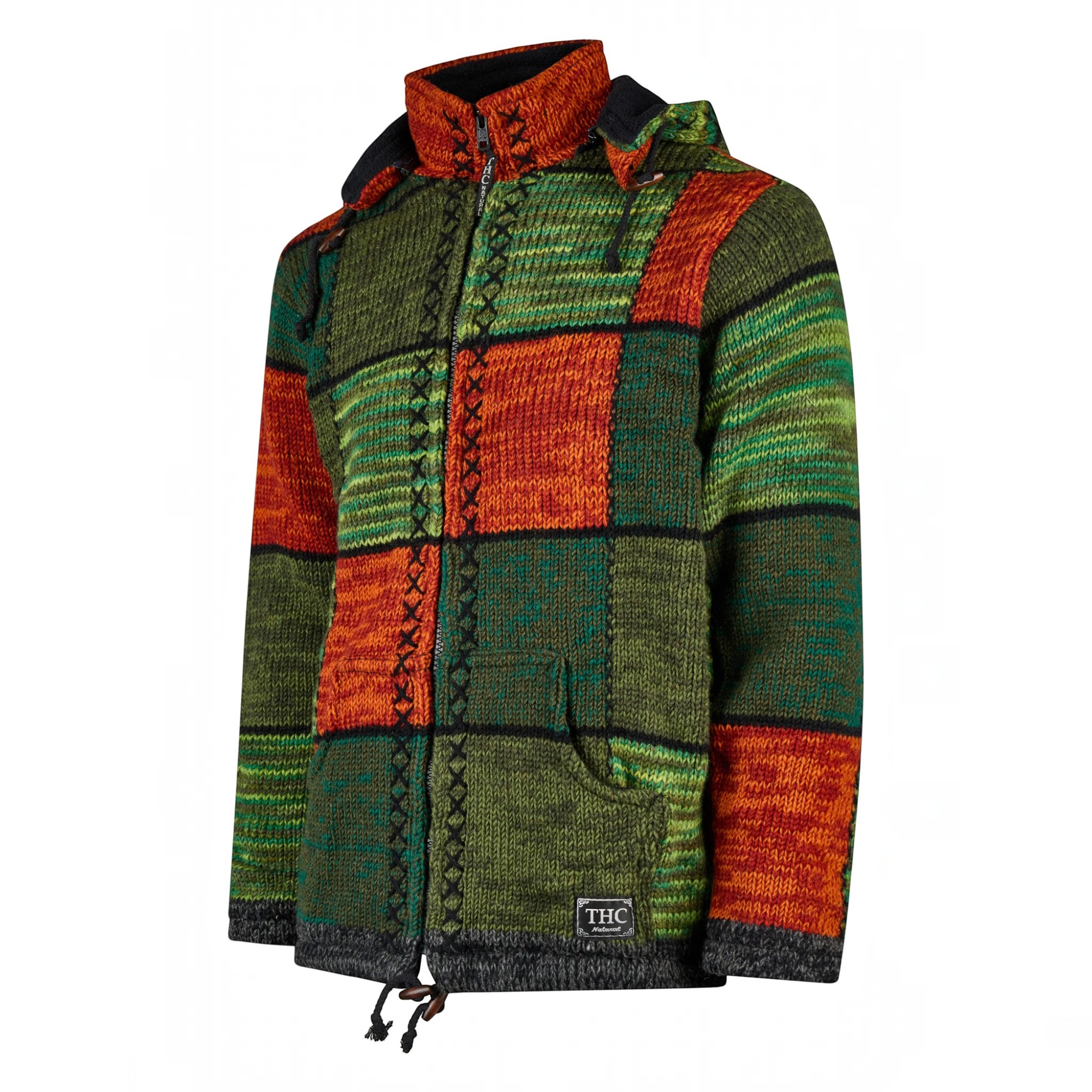 THC Strickjacke 804 Grüne Quadrate – Bild 2
