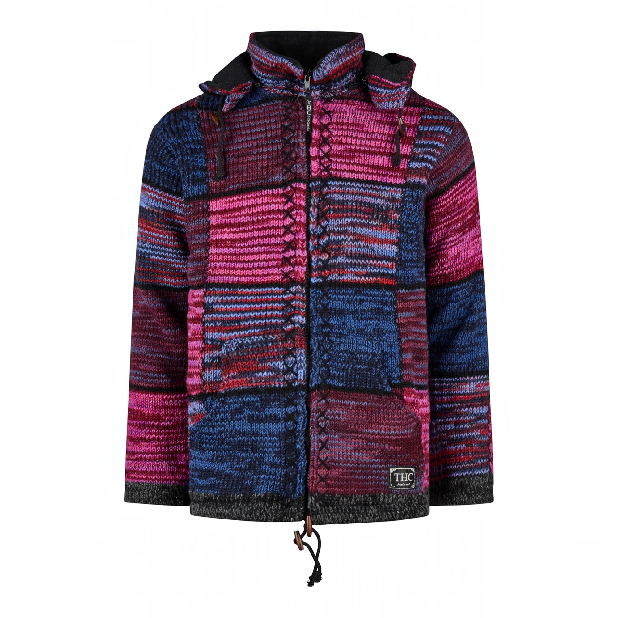 THC Strickjacke 805 lila Quadrate – Bild 1