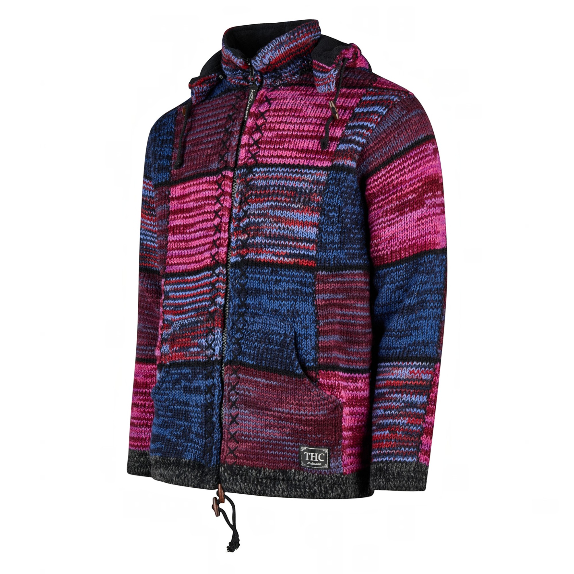 THC Strickjacke 805 lila Quadrate – Bild 2