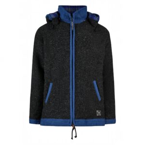 THC Strickjacke 808 Baumwollfutter anthrazit blau