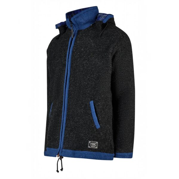 THC Strickjacke 808 Baumwollfutter anthrazit blau - Thumbnail Image 2